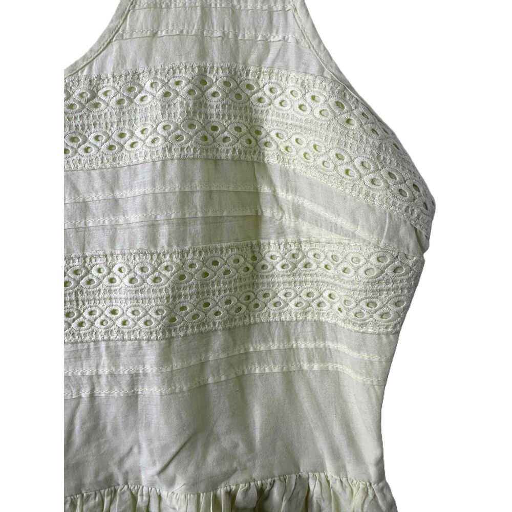 Old Navy Dress - Womens XL Pastel Lime Green Yellow Sleeveless Lace Sundress - Picture 3 of 7